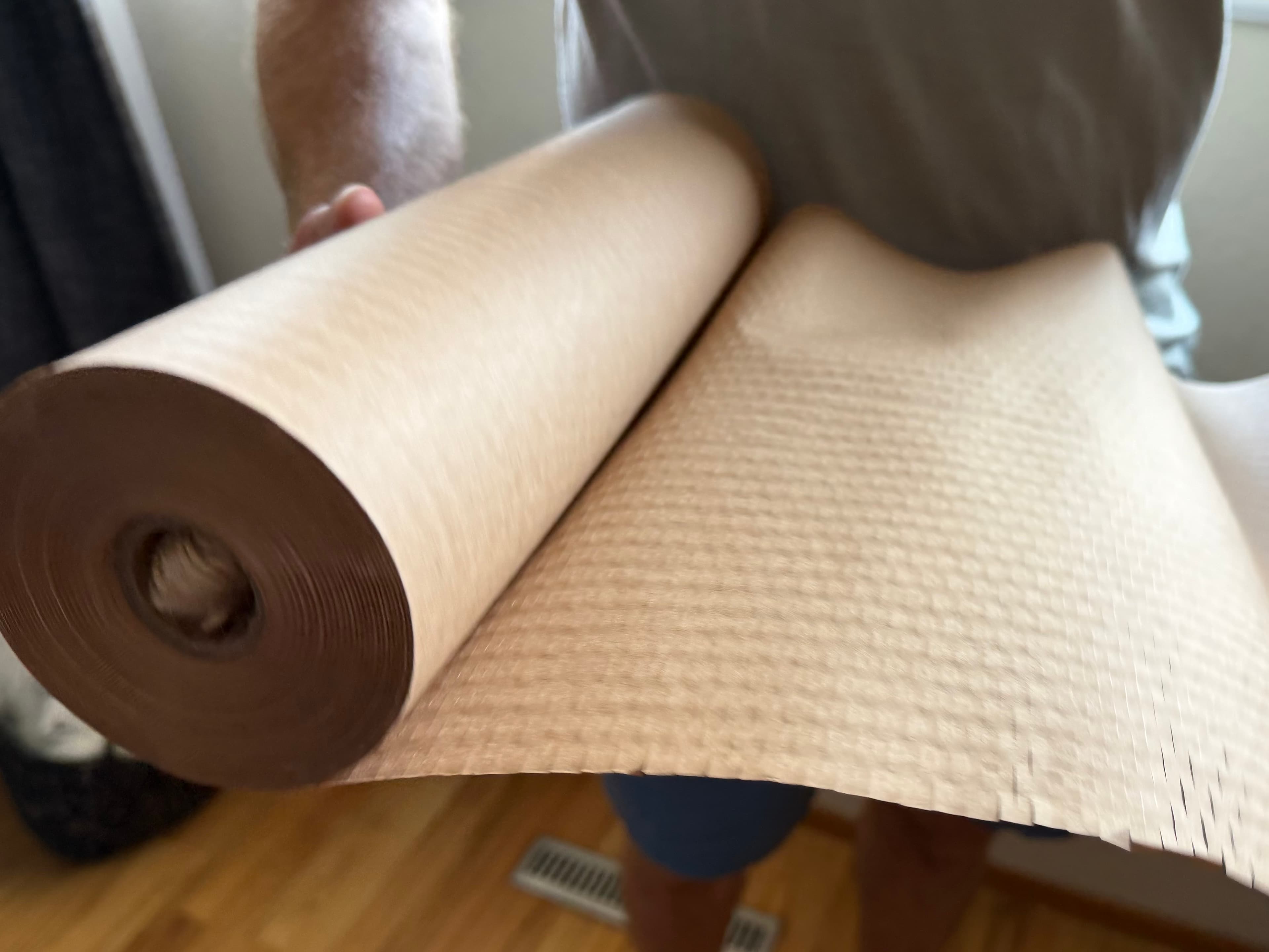 Roll of honeycomb packing paper